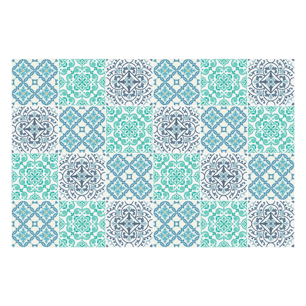 Autocolante gresie si faianta Ornamente florale împletite