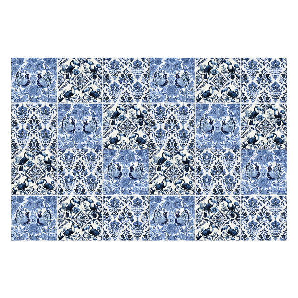 Autocolante gresie Motiv flori și păsări