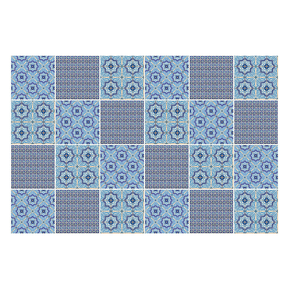 Autocolante gresie si faianta Mici decoratiuni albastre