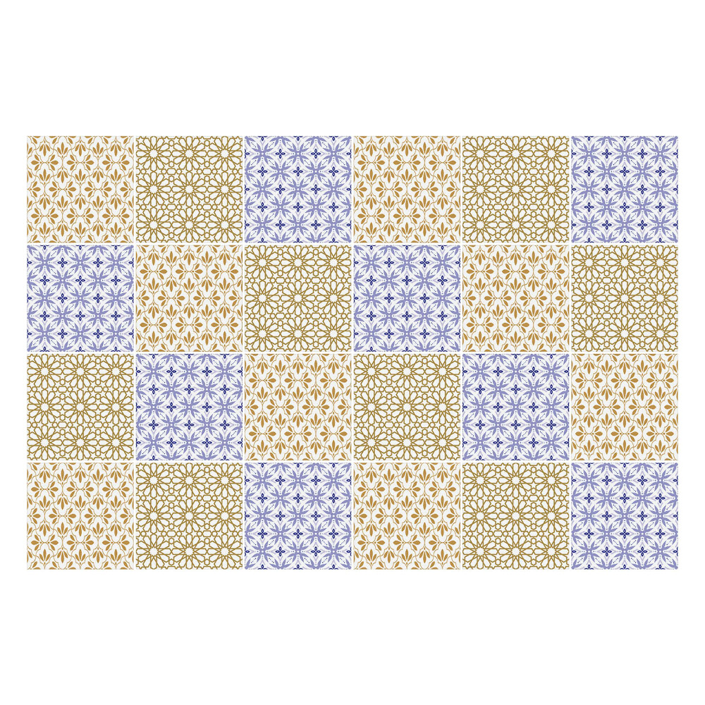 Autocolante gresie si faianta Mici ornamente florale