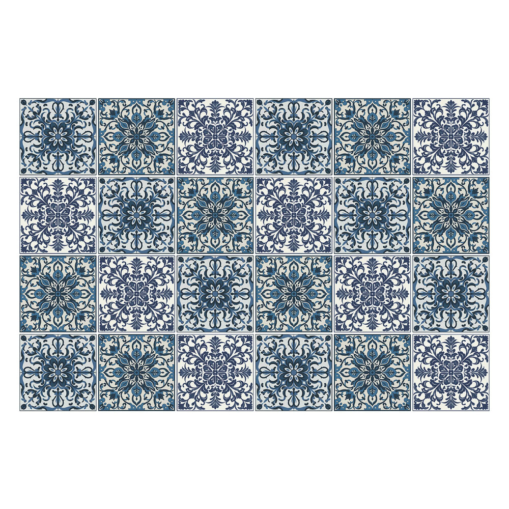 Autocolante gresie Ornamente florale într-o plasă