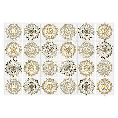 Autocolante pentru gresie Mandale florale diverse