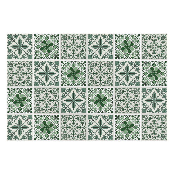 Autocolante gresie Placi verzi cu modele