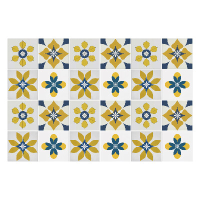 Autocolante pentru gresie Flori pe gresie