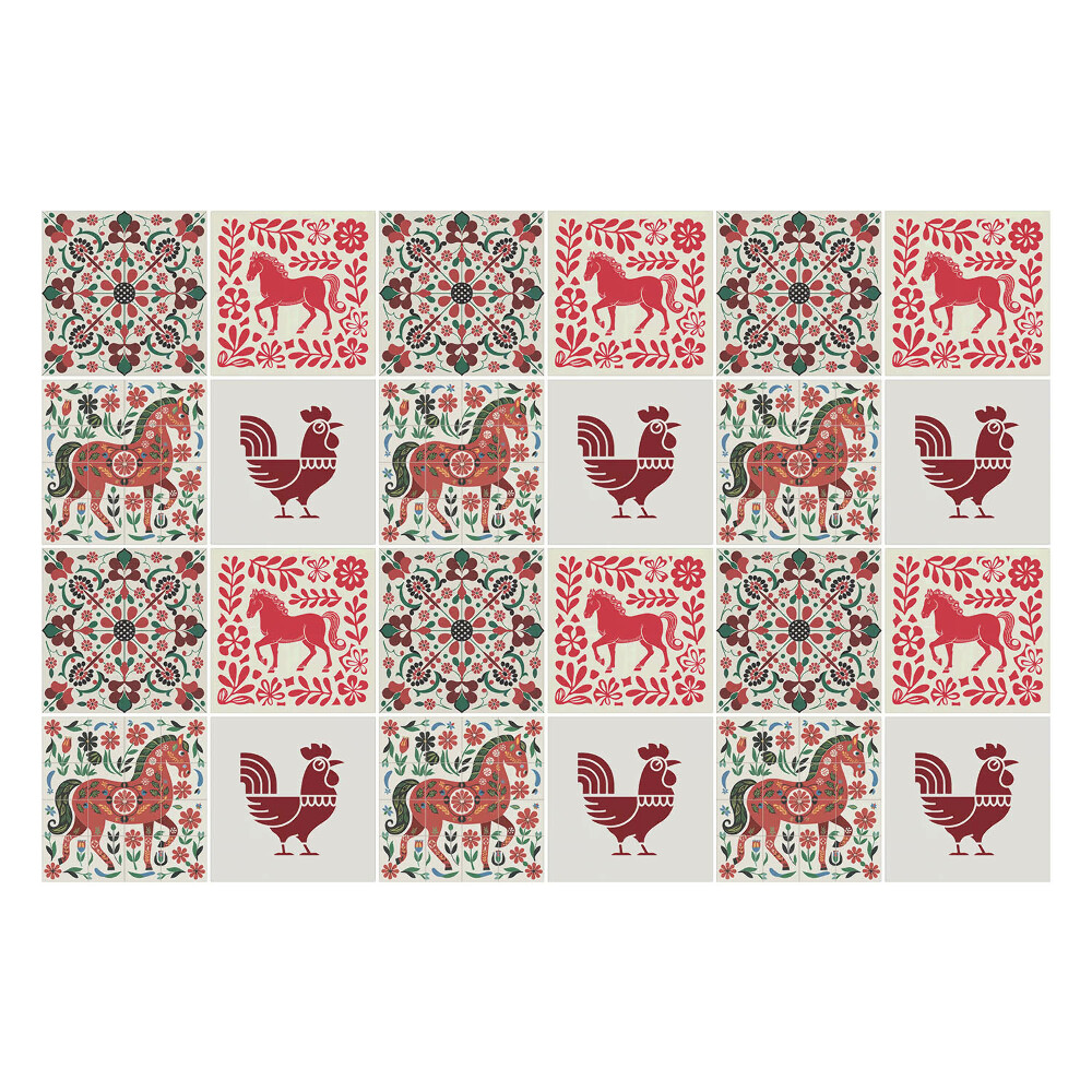 Autocolante gresie Motive populare animale