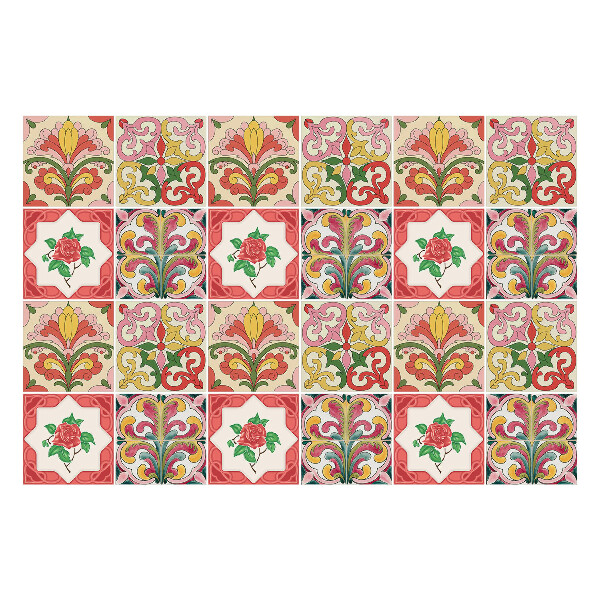 Autocolante gresie si faianta Ornamente florale