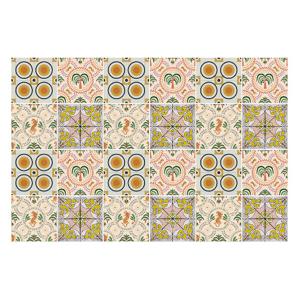 Autocolante gresie Design natural și geometrie