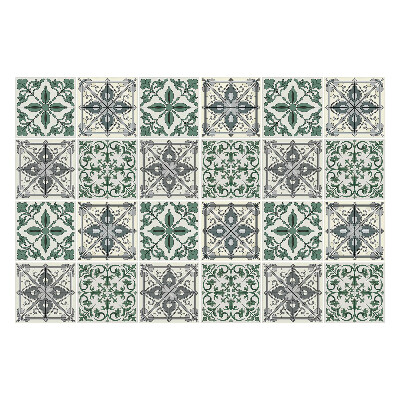 Autocolante pentru gresie Placi elegante cu motiv floral