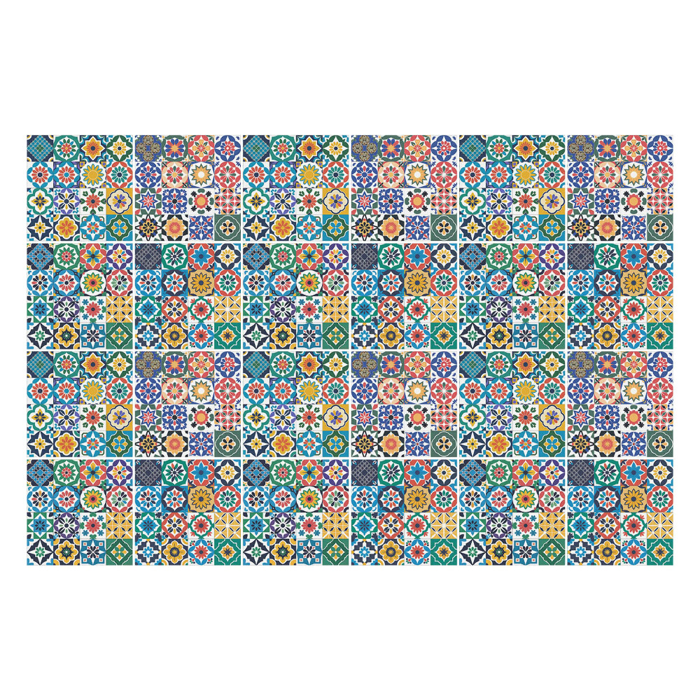 Autocolante pentru gresie Mozaic din plăci colorate