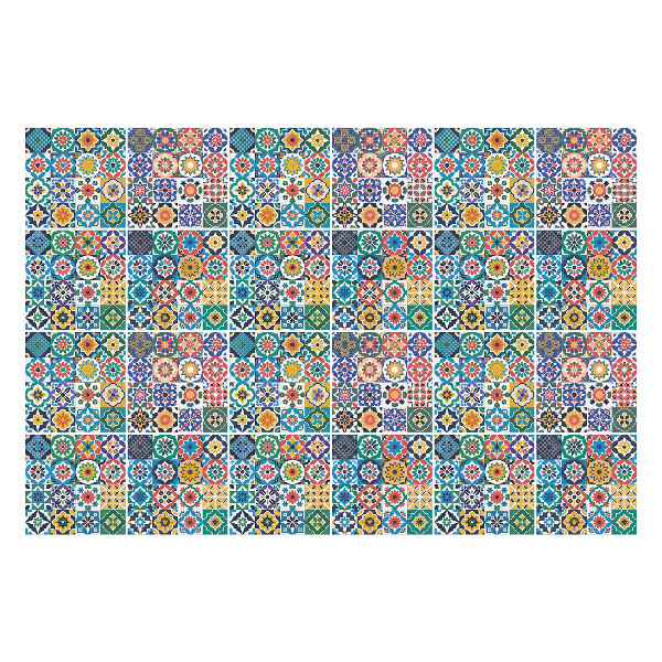 Autocolante pentru gresie Mozaic din plăci colorate
