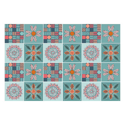 Autocolante gresie si faianta Motive florale și geometrice