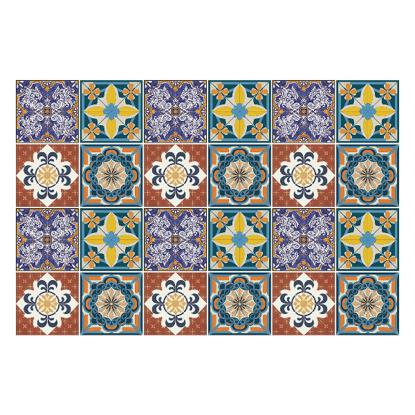 Autocolante gresie si faianta Placi traditionale cu ornamente