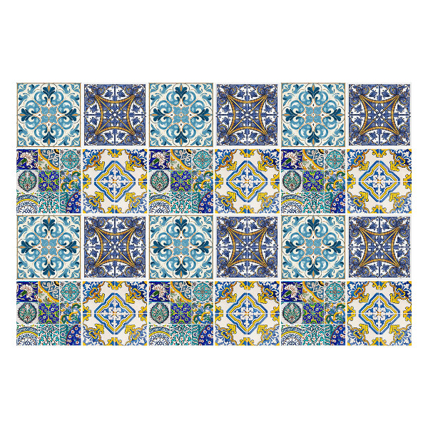 Autocolante pentru gresie Compoziție de faianță retro