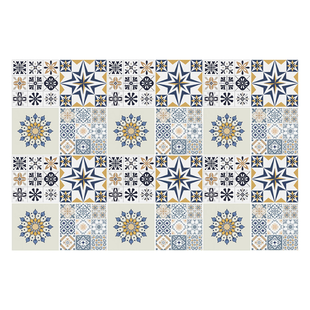 Autocolante gresie si faianta Placi cu stele și mandale