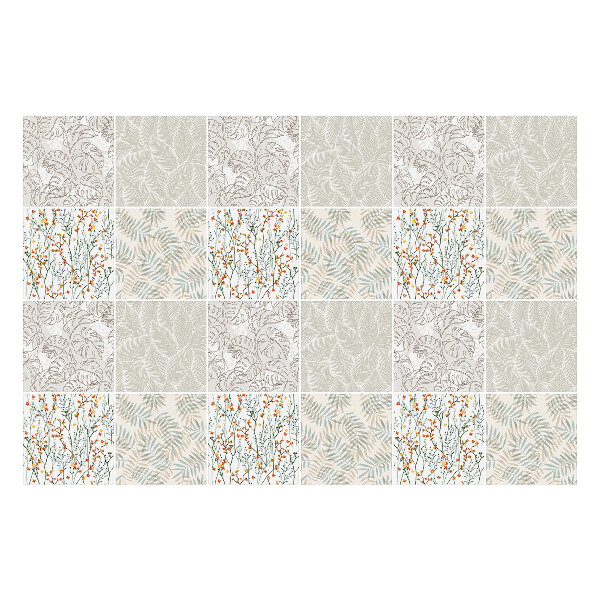 Autocolante gresie Motive de frunze de plante