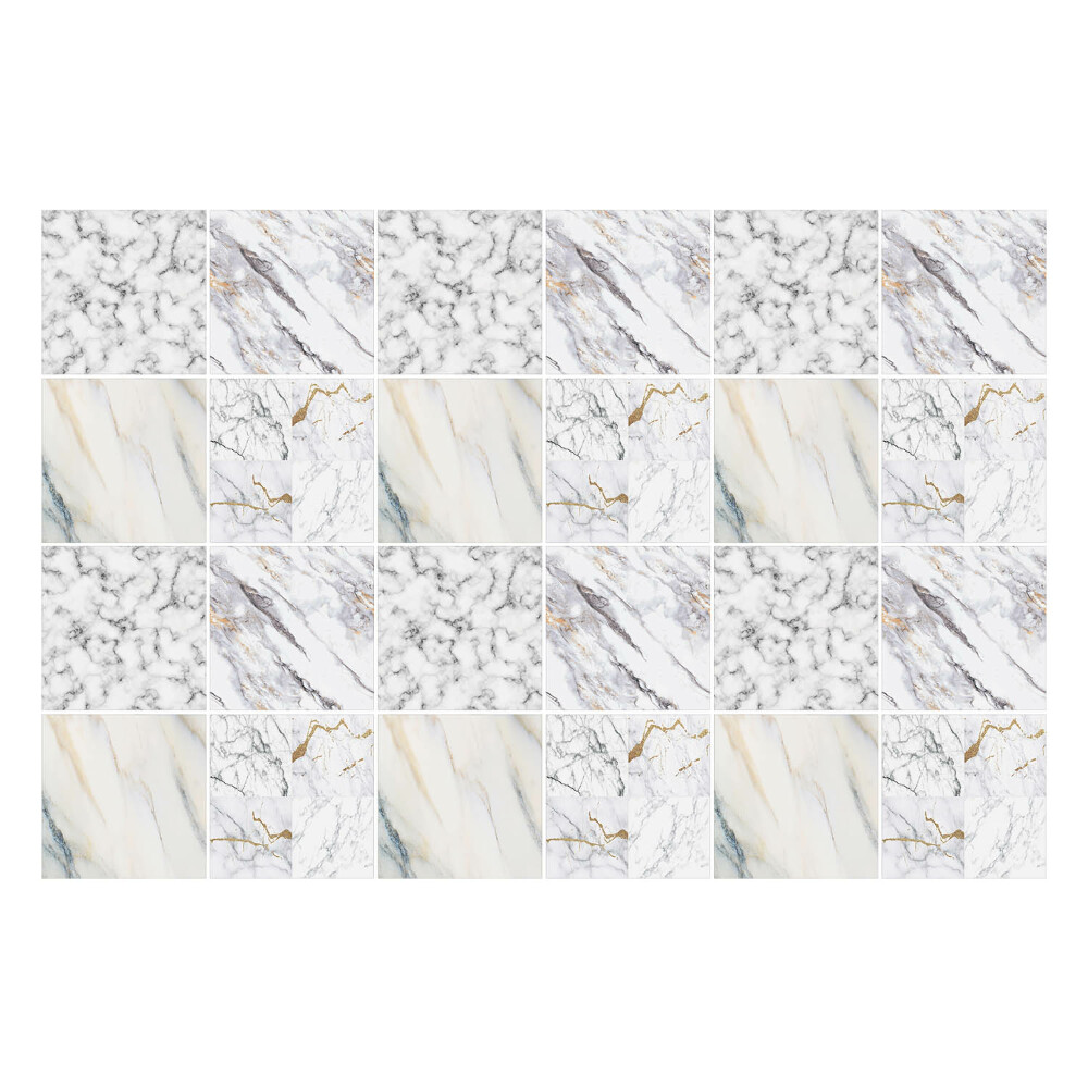 Autocolante pentru gresie O compoziție elegantă de marmură