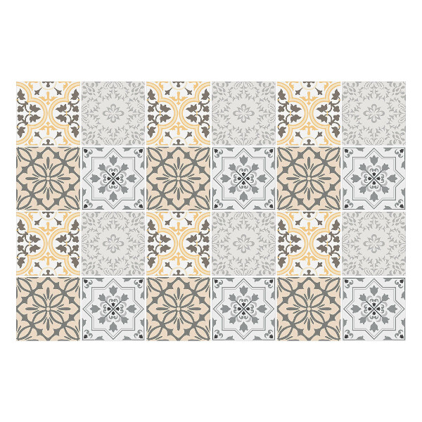 Autocolante pentru gresie Placi elegante cu ornamente