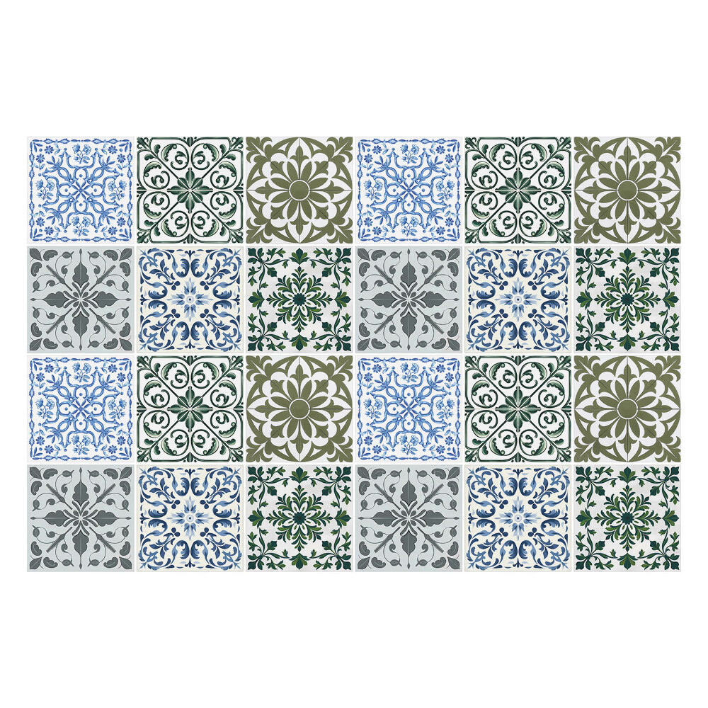 Autocolante pentru gresie Motive florale și geometrice