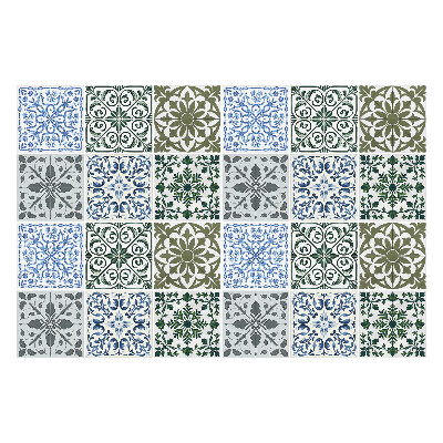 Autocolante pentru gresie Motive florale și geometrice