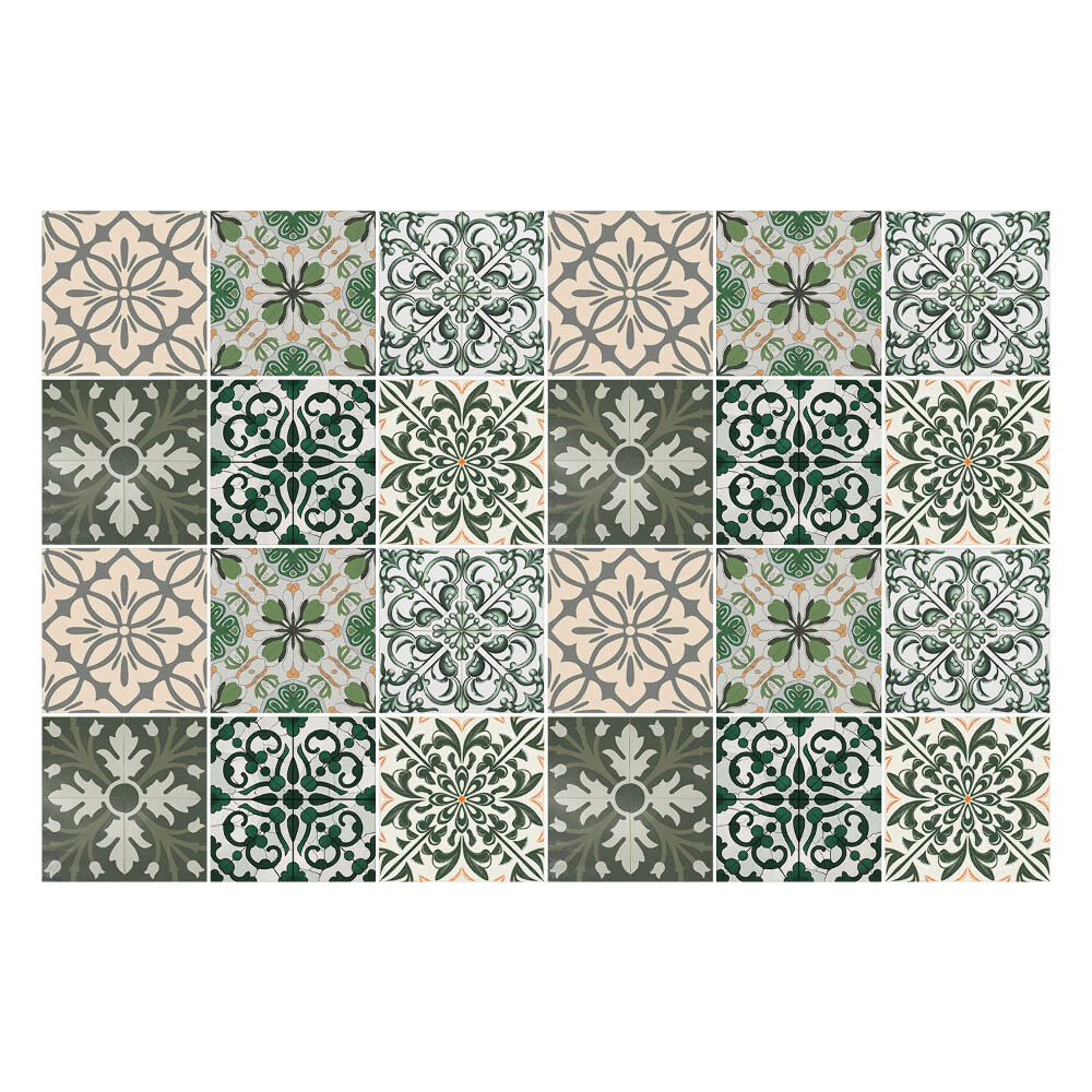 Autocolante pentru gresie Motive florale în aranjament