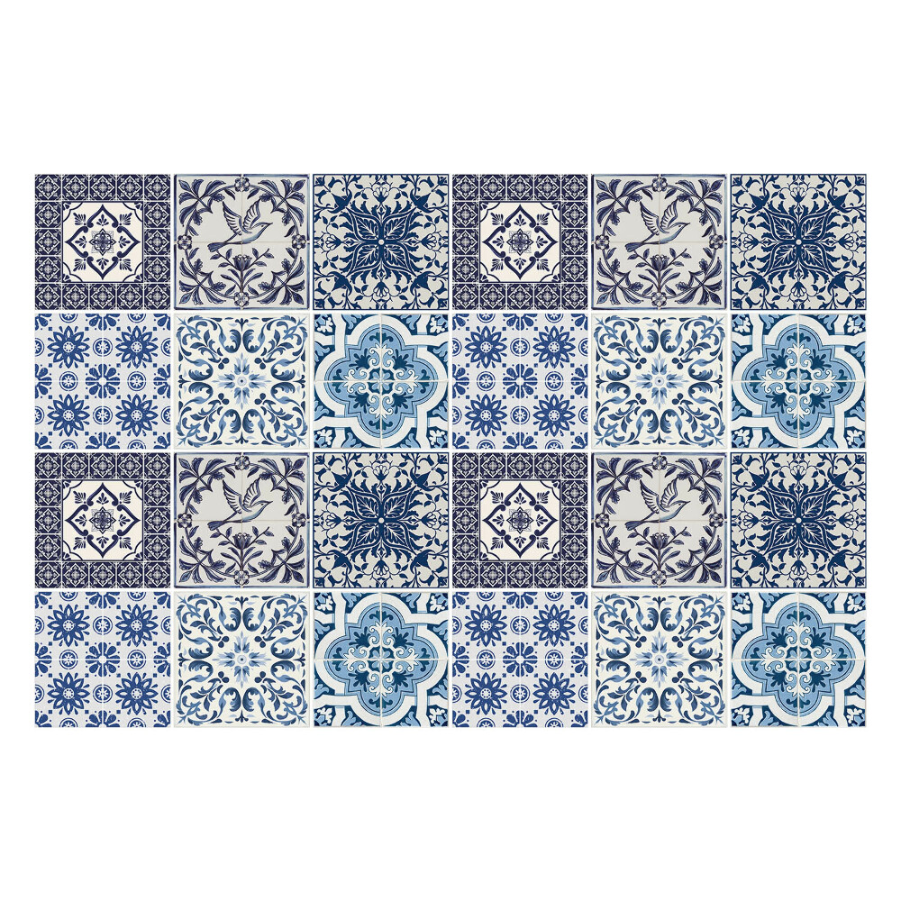 Autocolante pentru gresie Motive geometrice vegetale