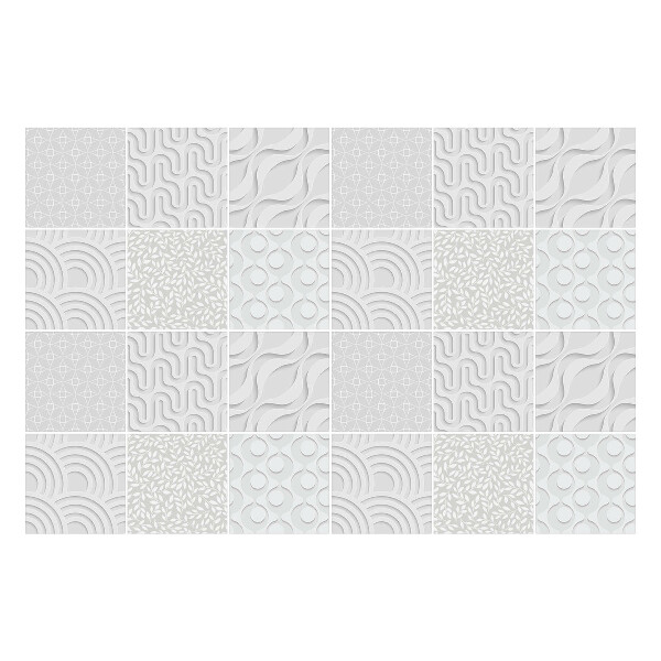 Autocolante pentru gresie Valuri și forme abstracte