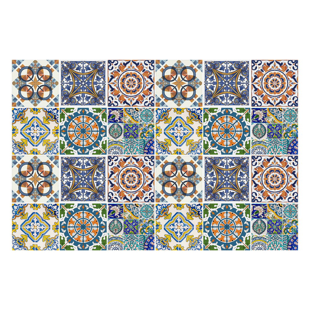 Autocolante gresie Caleidoscop geometric