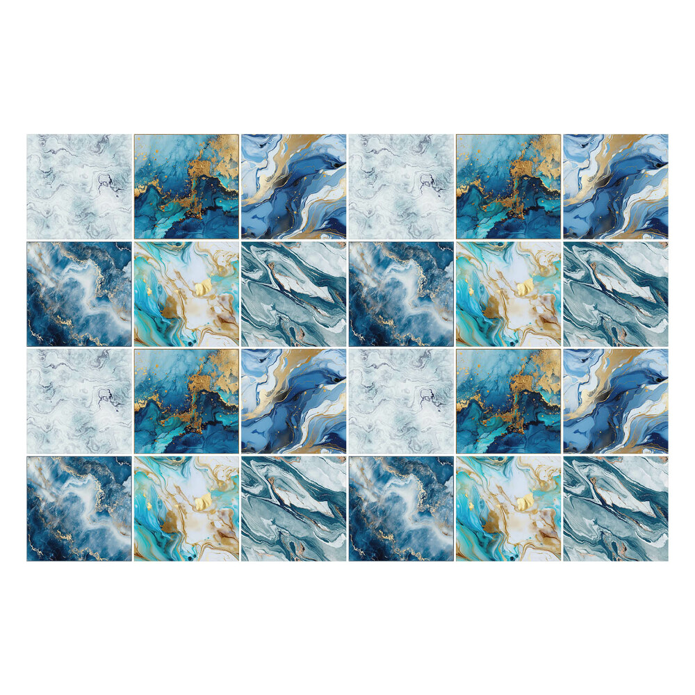 Autocolante gresie Pete abstracte de albastru