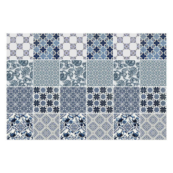 Autocolante pentru gresie Motive florale elegante