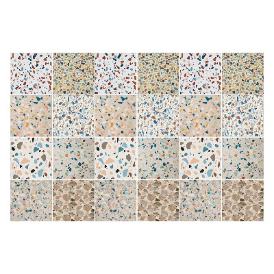 Autocolante pentru gresie Diverse piese de terrazzo