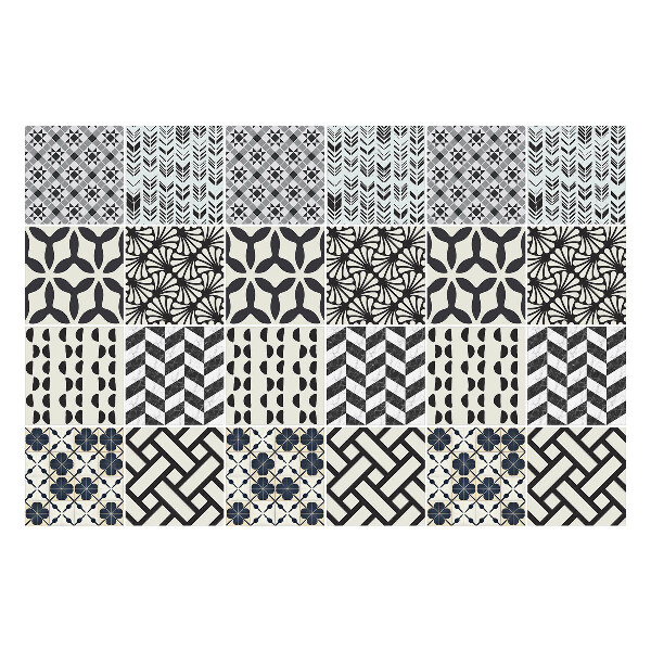 Autocolante gresie Iluzie de motiv geometric