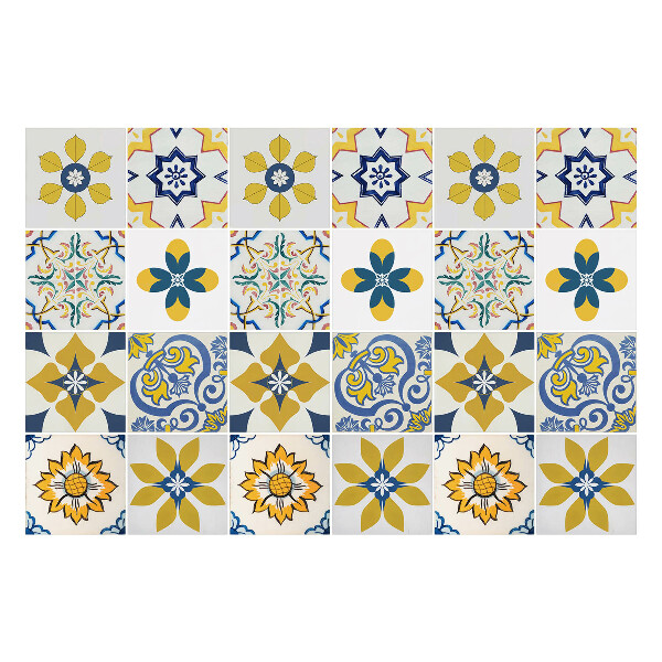 Autocolante pentru gresie Aranjament floral retro