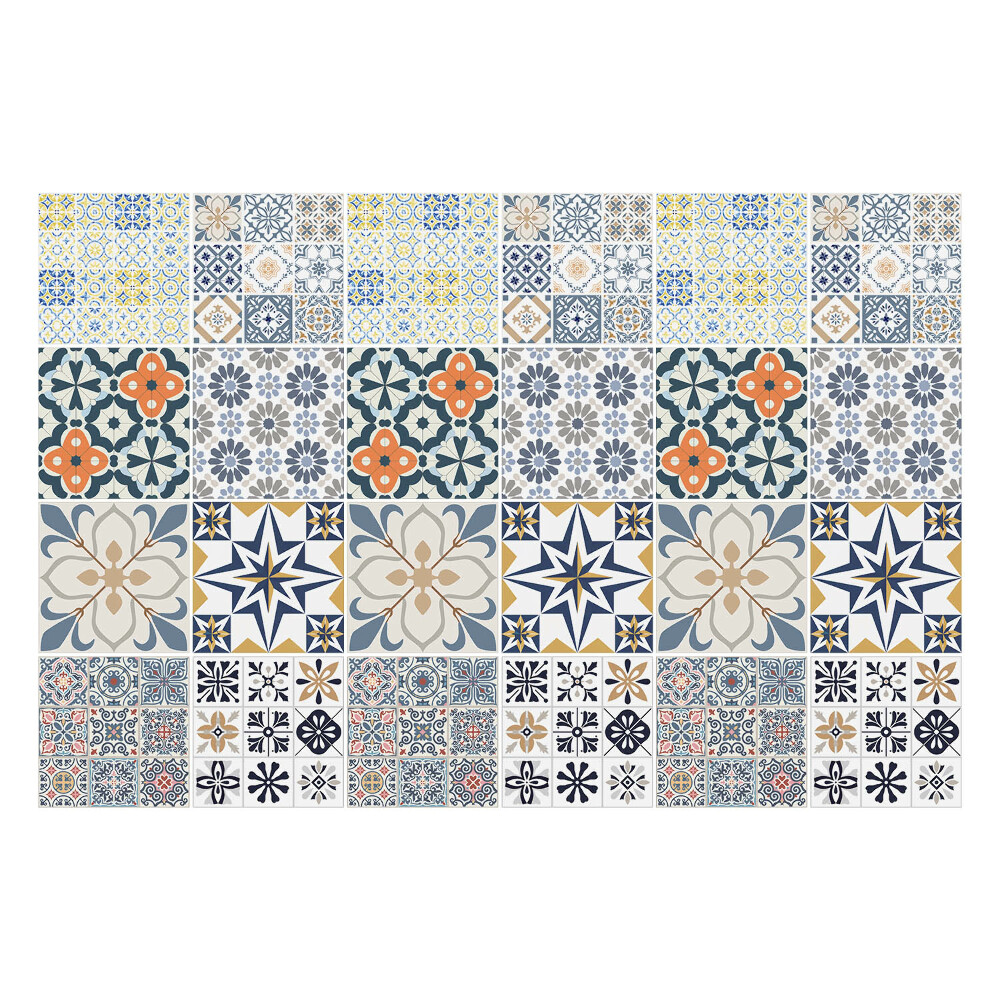 Autocolante pentru gresie Mozaic bogat decorat