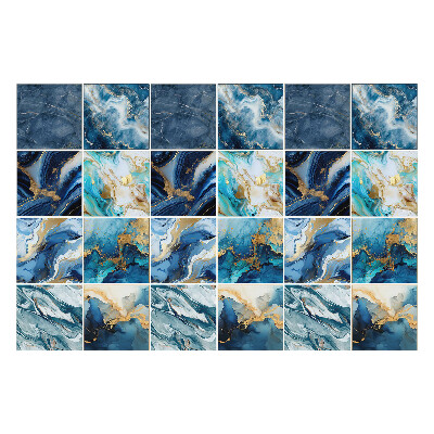 Autocolante pentru gresie Valuri și vene abstracte