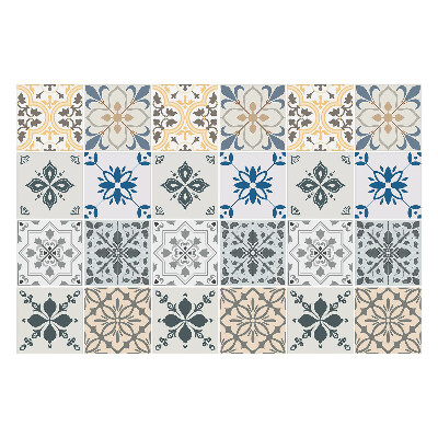 Autocolante pentru gresie Motive florale în mozaic