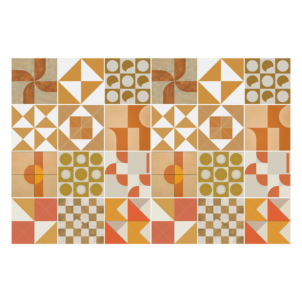 Autocolante gresie Geometrie în nuanțe