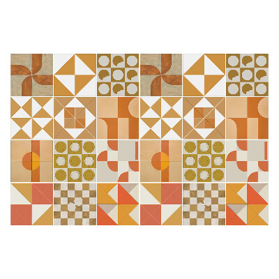 Autocolante gresie Geometrie în nuanțe