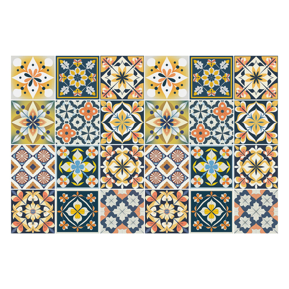 Autocolante gresie si faianta Motive florale în aranjament