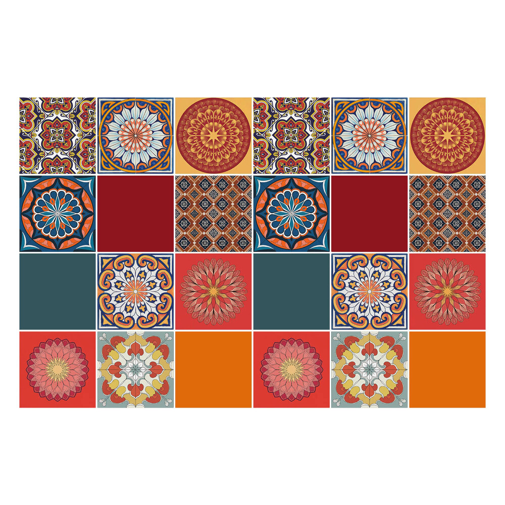 Autocolante pentru gresie Culori marocane