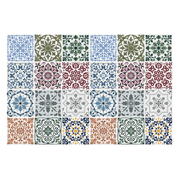 Autocolante pentru gresie Compoziție de faianță colorată