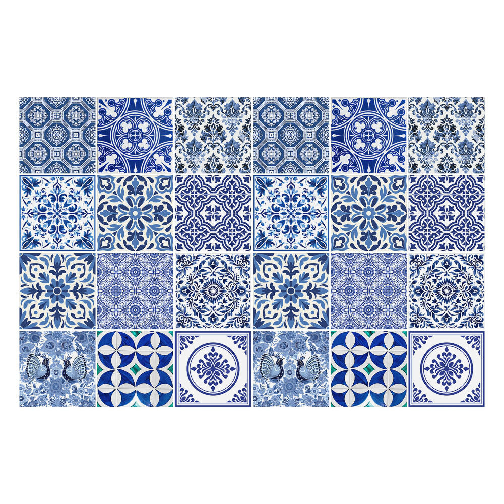 Autocolante pentru gresie Motive florale și geometrice