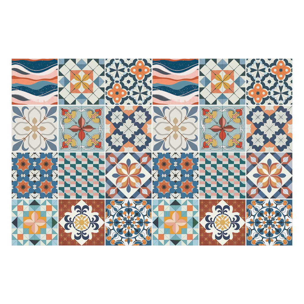 Autocolante gresie Motive orientale colorate