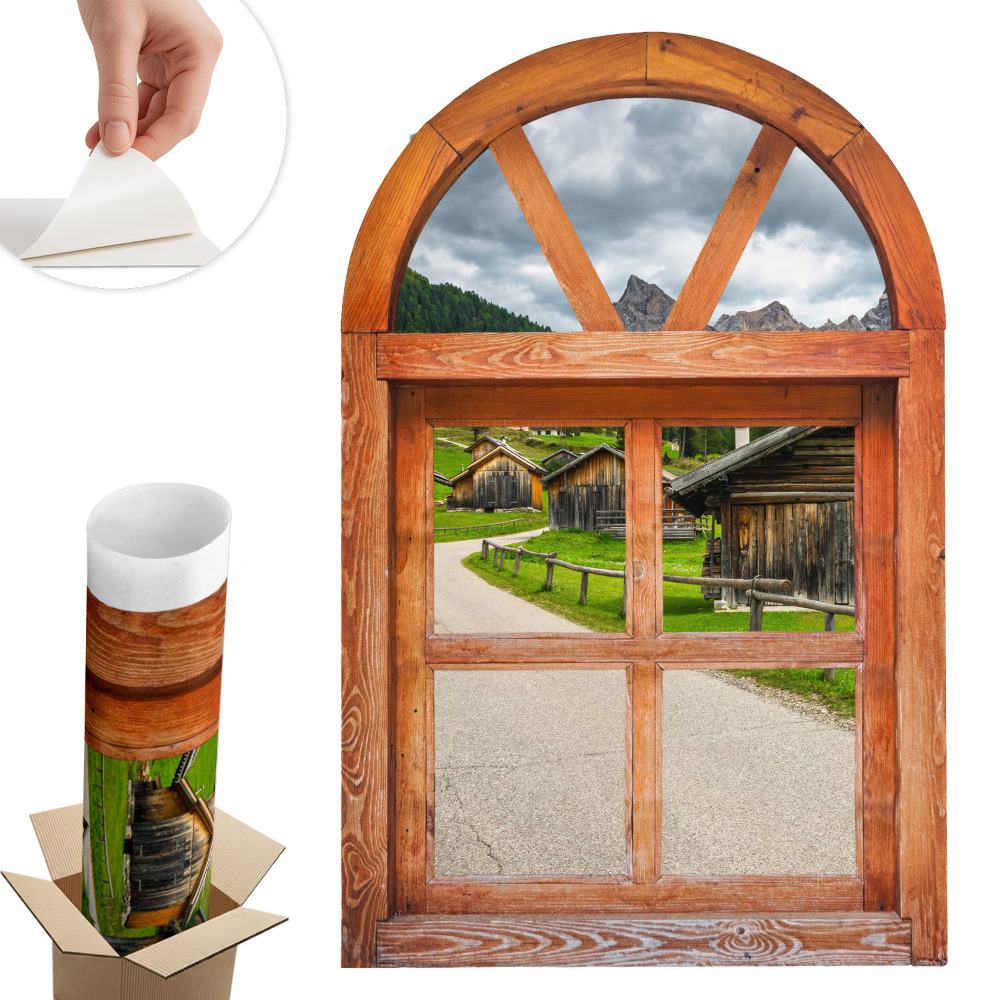 Autocolant perete fereastră 65x100 Vederi la ferestre