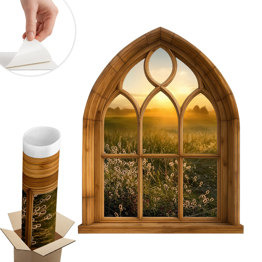 Autocolant perete fereastră 80x100 Peisaj de fereastră