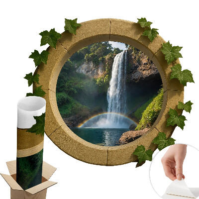 Autocolant perete fereastră 100x87 Oază naturală