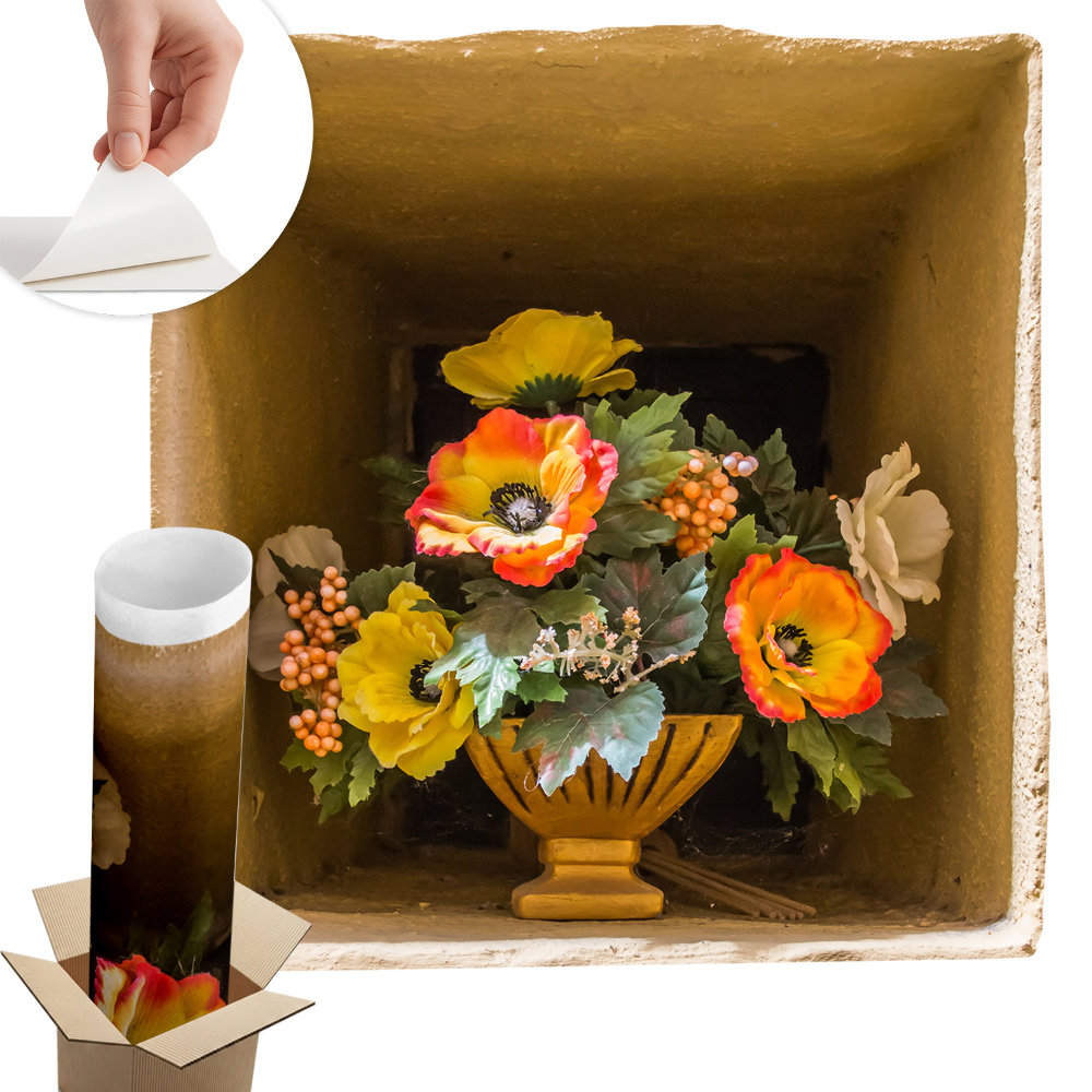 Abțibild de perete 3d 95x100 Vază de flori