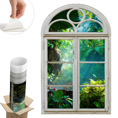 Autocolant perete fereastră 83x130 Vedere exotică