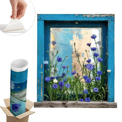 Autocolant perete fereastră 115x130 Farmecul țării