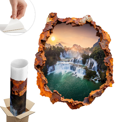 Sticker perete gaură 3D 108x130 Panoramă naturală