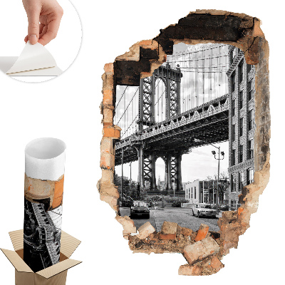 Sticker gaură 3D 40x60 Peisaj urban